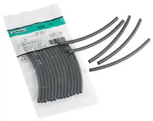 Heat Shrink Tube, Thin Wall, 2:1 I.D. Shrink Ratio, Black, 6 in
