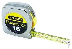 FOR PowerLock 16 ft Tape Measure, 3/4 in Blade, True-Zero End Hook, Corrosion-Resistant, Chrome ABS Case