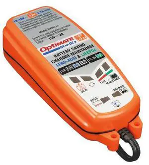 OptimMate DC to DC TM-500, 6-step 12V/12.8V 2A sealed DC to DC battery saving charger & maintainer