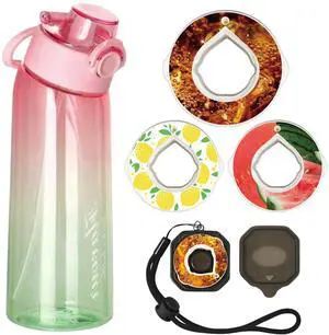 Alpha Fit MAX Air Up Compatible Water Bottle - 900ml/30oz Giant Size, BPA-Free, Leak-Proof with 3 Flavor Pods & Portable Pods Case | Shatterproof & Dishwasher-Safe Piggy Pink
