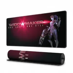 Alpha Fit Overwatch Series No. 15 Tracer Gaming Desk Pad, Large 31.5x11.8in Extended Mouse Mat with Non-Slip Rubber Base, XXL Keyboard Pad Featuring Lena Oxton 11