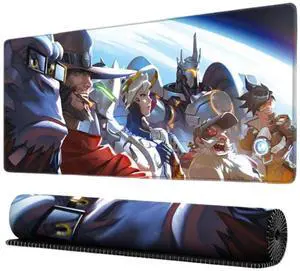 Alpha Fit Anime Gaming Mouse Pad (31.5" x 11.8") - Legendary Strike Team Roster - Large Mouse Pad Extended - Extra Large Gaming Mouse Pads Sci-Fi Shooter Style 60