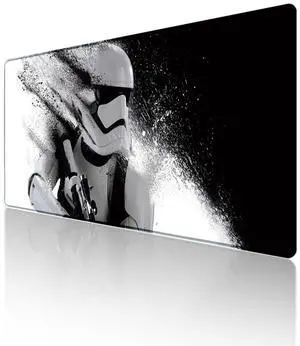 Alpha Fit Star Wars Gaming Mouse Pad XXL (31.5" x 11.8") - Stormtrooper Shatter Black & White - Large Mouse Pad Extended - Sci-Fi Galaxy Empire Desk Mat 12