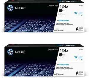 HP 134A Black Toner Cartridge 2-Pack | Original Cartridge | Compatible Laserjet M209 Series, Laserjet MFP M234 Series | W1340A | Each Cartridge Prints up to 1,100 Pages