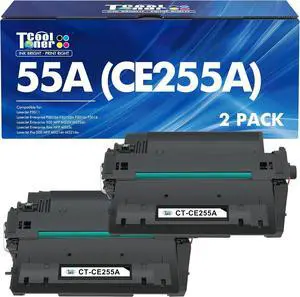 CE255A 55A Black Toner Cartridge P3015 55X CE255X Compatible for HP Laserjet P3015 Toner Cartridge Black for HP P3011 P3015d P3015x P3015dn P3016 Pro 500 MFP M521dn M521dw M521 M525 Printer (2-Pack)