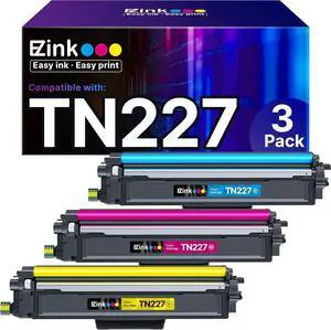 E-Z Ink TN227 Compatible Toner Cartridge Replacement for Brother TN227 TN223 TN227C TN227M TN227Y to use with MFC-L3750CDW HL-L3210CW HL-L3290CD HL-L3230CDW MFC-L3710CW HL-L3270CDW (3 Pack)