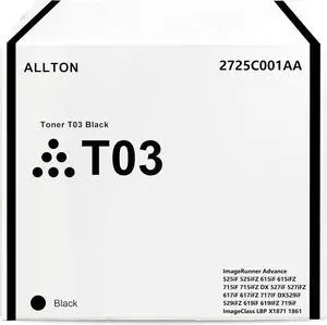 T03 Toner Cartridge Black (with Chip) Replacement for Canon ImageRunner Advance 525iF 525iFZ 615iF 615iFZ 715iF 715iFZ DX 527iF 527iFZ 617iF 617iFZ 717iF 717iFZ X1861 X1871 Printer(1-Pack)