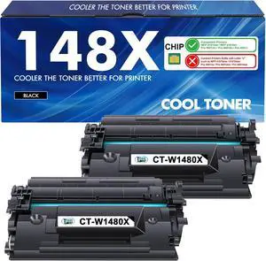 148X Black High Yield Toner Cartridge 148A Compatible Replacement for HP 148X Toner Cartridge for HP Laserjet Pro 4001n 4001dn 4001dw MFP 4101fdw 4101fdn Printer W1480X W1480A Ink 2Pack with Chip