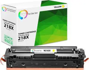 TCT 218X Yellow Toner Cartridge - Compatible Replacement with CHIP Works with HP Laserjet Pro 3201, MFP 3301 Printers (2,500 Pages) - not Compatible with -e Suffix Printers