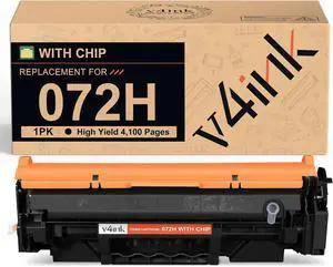 v4ink 072H 072 Black Toner Cartridge Replacement for Canon 072 072H High Capacity Toner for Canon imageCLASS MF284dw MF287dw MF288dw MF289dw LBP172dw LBP170 MF280 Series Printer, Support for Fax