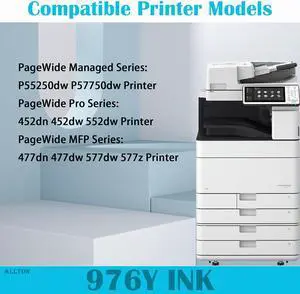 976Y Ink Cartridge Compatible L0R05A L0R06A L0R07A L0R08A Ink Cartridge Extra High Yield Replacement for PageWide Pro 552dw 577z P57750dw 552dw 577dw P55250dw 577z Printer (4-Pack)