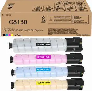 High Capacity Xerox Altalink C8130 Toner Cartridge 006R01746 006R01747 006R01748 006R01749 Toner Replacement for Xerox Altalink C8130 C8135 C8145 C8155 C8170 Printer(4-Pack)