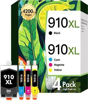910XL 910 Ink Cartridges Combo Pack Compatible for HP Printer 910 XL 910XL/910 Black and Color Multipack for OfficeJet Pro Series 8020 8015 8025 8010 8018 8022 8028 8030 8035