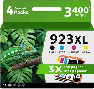 923XL Ink Cartridge Combo Pack for HP 923e 923 XL Compatible for HP923XL Black Color HP923 for Printer OfficeJet Pro 8130e 8135e 8122e 8138e 8139e 8125e 8120 8124e 8130 8132e 8134e Cyan Magenta Yellow
