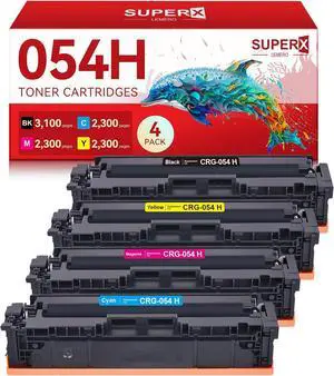 054H Toner Cartridges Compatible for Canon 054H 054 Toner Cartridges Set 054 054H Toner Work for Canon Color ImageCLASS MF644Cdw MF642Cdw LBP622Cdw MF641Cw Printer (4-Packs for 054H Toner, BCMY)