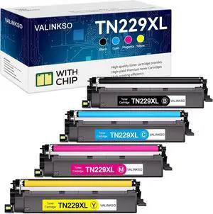 TN229XL Toner Cartridge Replacement for Brother TN229 TN229XL Toner Compatible with Brother MFC-L3780CDW HL-L3280CDW MFC-L3720CDW HL-L3220CDW HL-L3300CDW, High Yield 4-Pack (BK/C/M/Y)