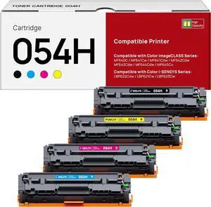 054H Toner Compatible with Canon 054 Toner Cartridge Set High Yield Replacement for Canon MF642cdw Toner Cartridge Work for Color imageCLASS MF642cdw MF644cdw MF641CW LBP622Cdw | CRG-054 Toner 4 Pack