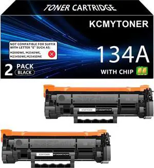 Compatible W1340A with Chip Replacement for HP 134A Toner Cartridge for Laser Jet M209dw M209d M234dw M234sdn M234sdw Ink (2PK,with Chip)