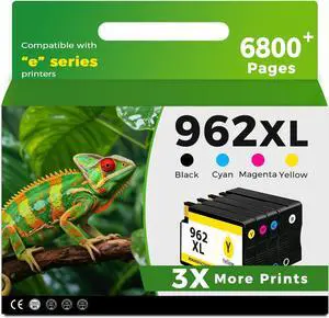 962XL Ink Cartridges Replacement for HP 962 XL 4 Combo Pack Compatible with HP OfficeJet Pro 9015e 9018e 9025e 9010 9015 9018 9020 9025 9012 9010e 9014e 9016e Printer (Black Cyan Magenta Yellow)