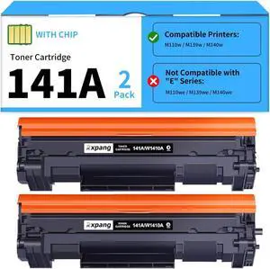141A Toner Cartridge 2-Pack (with Chip) Replacement for HP 141A 141X W1410X Black Toner Compatible with HP Laser Jet Pro M110w M139w MFP M140w Printer