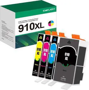 910XL Ink Cartridges for HP Printers Replacement for HP 910XL Ink Cartridges Combo Pack Compatible for HP OfficeJet Pro 8020 8010 8015 8018 8022 8025 8028 8035 8030 Printer (4-Pack)
