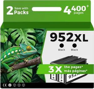 952XL Ink Cartridges Black for HP 952 XL Printers 8710 7740 Compatible for HP952XL 2-Pack HP952 for OfficeJet Pro 8720 8725 8210 8715 8702 8740 7720 8730 8216 8700 8200 8716 8728 8743 8717 8735 8745