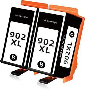 902XL Black Ink Cartridges Combo Compatible for HP Printer 2-Pack for HP 902 XL for HP902 OfficeJet Pro 6958 6970 6962 6960 6950 6975 6954 6951 6956 6961 6963 6964 6966 6971 6974 6976 6979 Printers