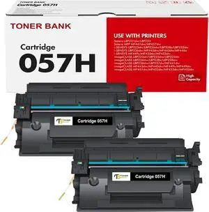 057H Black High Yield Toner Cartridge 2-Pack Compatible Replacement for Canon 057H 057 CRG-057H MF445dw MF455dw Toner Cartridge for ImageCLASS MF445dw MF448dw LBP226dw LBP227dw MF449dw MF445 Printer