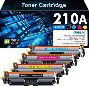 210A Toner Cartridges with Chip - 4301fdw Toner Replacement for HP 210A Toner Cartridges HP 210A 210X Work with HP Color Laserjet Pro MFP 4301fdw 4201dn 4301fdn 4201dw, W2100A 4 Pack High Yield