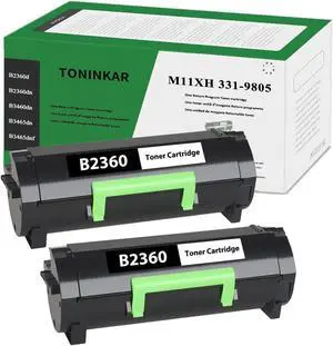2 Black b2360 2360dn b2360dn Toner Cartridge for Dell b3460dn Toner Replacement for Dell 2360dn Toner Cartridge M11XH 331-9805 High Yield Toner