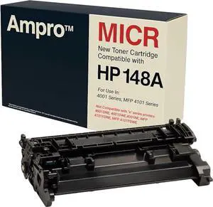 Ampro New Replacement 148A MICR Works with Laser Printers 4001DN, 4001DW, 4001N; Laserjet Pro MFP 4101FDN, 4101FDW (Prints 3000 Pages) Ampro New Replacement 148A MICR Works with Laser Printers 4001DN, 4001DW, 4001N; Laserjet Pro MFP 4101FDN, 4101FDW (Prints 3000 Pages)