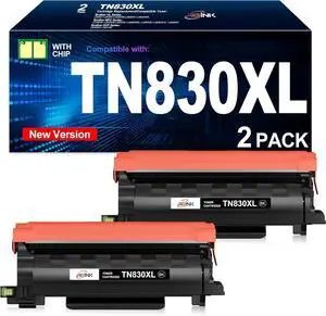 TN830XL Toner for Brother Printer Compatible Replacement for TN830XL TN830 XL TN830 XL/V/R Work with Brother HL-L2460DW DCP-L2640DW HL-L2405W MFC-L2820DW MFC-L2900DW Printer, High Yield (Black,2 Pack)