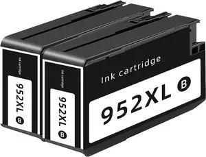 952XL Ink Cartridges Black Compatible for HP 952 XL for HP952 HP952XL for OfficeJet 8710 7740 8715 8720 8740 8702 8725 8210 7720 8730 8216 8700 8200 8728 8743 8717 8735 8745 8714 8745 Printer 2 Pack