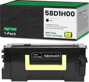 Remanufactured 58D1H00 Black High Yield Toner 15,000 Pages Replacement for Lexmark 58D1H00 Toner for MS725 MS821 MS822 MS823 MS825 MS826 MX721 MX722 MX725 MX822 MX826 Printer Toner, 1-Pack