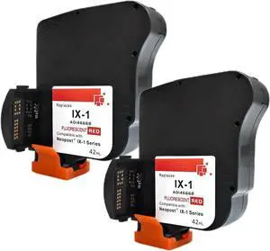 2-Pack IXINK1 Red Postage Ink Cartridge Compatible for Quadient ix-1 Series Ink iX1 Postage Meters Sure.Jet # A0146668