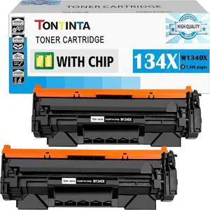 [with CHIP] 134X W1340X ( 134A W1340A ) Compatible Toner Cartridges 2 Blacks High Capacity for M209dw M209d M207dw M234 M234dw M234sdw M234sdn, Not Compatible with Printers That Have an e Suffix