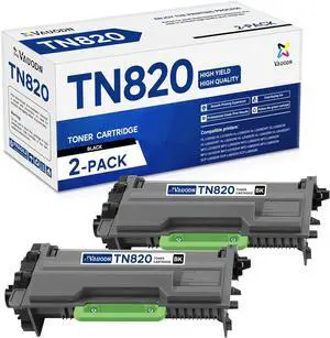 TN-820 Toner Cartridge 2-Pack Replacement for Brother TN820 Black Toner Cartridge HL-L6200DW MFC-L5850DW MFC-L5700DW HL-L5200DW MFC-L5900DW Printer