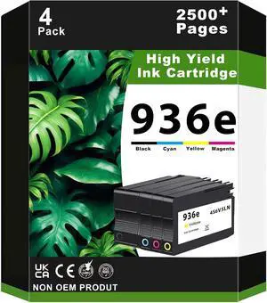 936e 936 XL Ink Cartridges Compatible for OfficeJet Pro 9125e 9130b 9135e 9128e 9110b OfficeJet Pro Wide Format 9730e OfficeJet 9122e Printer (4 Pack, with Chip)