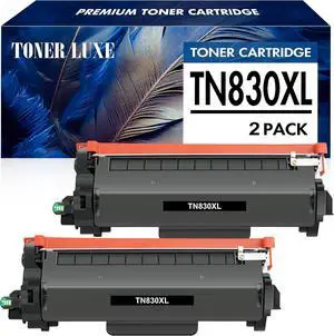TN830XL TN830 830XL Toner for Brother Printer HL-L2460DW DCP-L2640DW Compatible for Brother TN830 XL/V/R TN 830 XL TN-830XL Cartridge MFC-L2820DW HL-L2405W HL-L2400D Printer High Yield 2 Pack Black