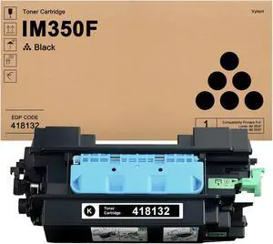 Vylent IM-350 IM-350F Toner Cartridge High Yield IM350 IM350F Black Toner Replacement for Ricoh 418132 419081 for Savin IM 350F Lanier IM 350F Printer Ink 1-Pack