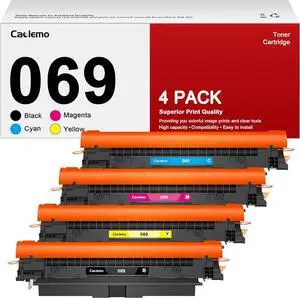 069 Toner Cartridge Set MF753Cdw Replacement for Canon 069 Toner Cartridge Set 069H Cartridges 069 069H for Canon imageCLASS MF753Cdw MF751Cdw LBP674Cdw Printer, 069 Toner Cartridges with Chip 4 Pack