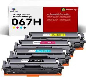 067H / 067 High Yield Toner Cartridge Set LBP632Cdw MF656Cdw Compatible for Canon 067H 067 Toner Cartridge with imageCLASS MF656Cdw LBP632Cdw MF653Cdw LBP633Cdw Printers |4 Pack,High Capacity Ink