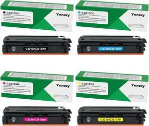 with Chip C3210 C3224 Toner Cartridge Replacement for C3210K0 C3210C0 C3210M0 C3210Y0 Toner for Lexmark C3224 C3326 C3426 MC3224 MC3326 MC3426 Printers (BK C M Y 4 Pack)
