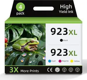 923XL 923e Ink Cartridges Combo Pack Replacement for HP 923 XL Printers 8130e 8135e Compatibe for HP923 OfficeJet Pro 8122e 8124e 8125e 8138e 8139e 8120 8130 8134e 8132e Black Cyan Magenta Yellow