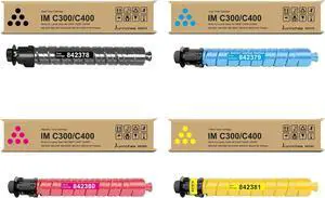 IM C300 IM C400 IMC300 IMC400 Toner Cartridge Replacement for Ricoh 842378 842379 842380 842381 for Lanier Savin IM C300F C400F C400SF Printer Ink Black Cyan Magenta Yellow