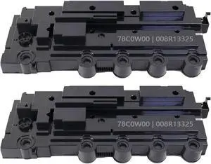 2 Pack 78C0W00 Waste Toner Cartridge Replacement for lexmark C2325 C2425 C2535 CX421 CX522 CX622 CX625 MC2325 MC2425 MC2535 MC2640 and for Xerox 008R13325 C310/C315 C410/C415 Waste Toner Container