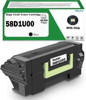 58D1U00 Black Ultra High Yield Toner Cartridge Campatible Lexmark 58D1U00 58D1U0E Black Toner Cartridge Work for Lexmark MS823 MS725 MS825 MS826 MX722 MX725 MX822 Printer