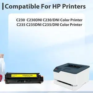 C230/C235 Yellow Toner Cartridge Replacement for Xerox C230 C235 C225 Printer Ink for 006R04386 006R04394 Yellow High Capacity Toner Cartridge (1-Pack)