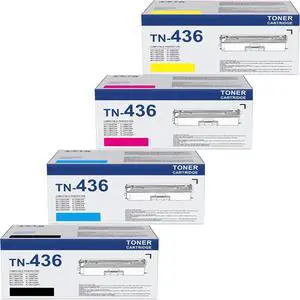 TN436 TN-436 Super High Yield Toner Cartridge Set Replacement for Brother TN436BK TN436C TN436M TN436Y Toner with HL-L8260CDW HL-L8360CDW MFC-L8900CDW MFC-L8905CDW Printer (4 Pack)