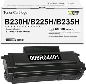 B230 B225 B235 Black Toner Cartridge 6,000 Pages Extra High Capacity 1-Pack Compatible 006R04401 Toner Cartridge Replacement for XRX B230 B225 B235 Printer with chip
